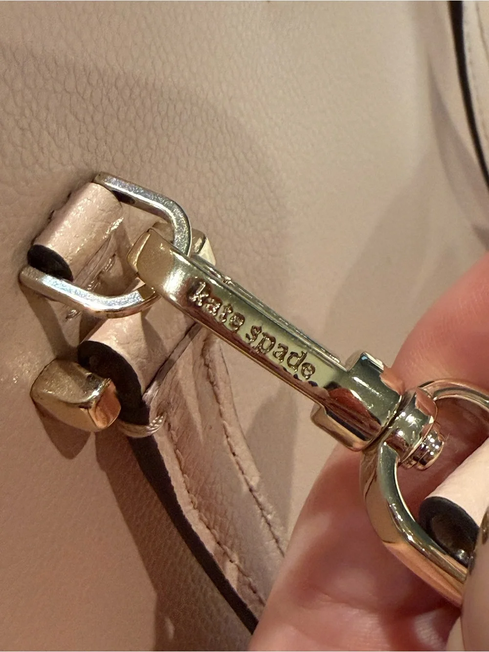 kate spade Blush Pink Pebbled Leather Satchel with Crossbody Strap